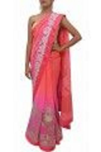 Lame Roses Candy Cocktail Georgette Saree