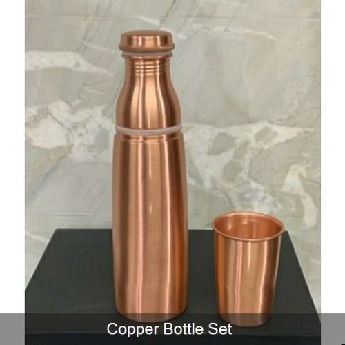 Plain Copper Bottle Set