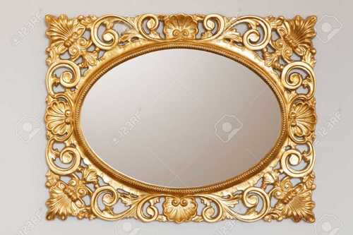 Rectangular Golden Mirror Frame