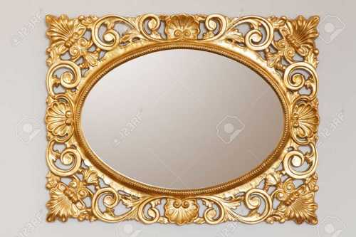 Rectangular Golden Mirror Frame Design: Trency