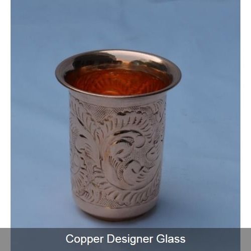 Metal Embossed Copper Designer Glass