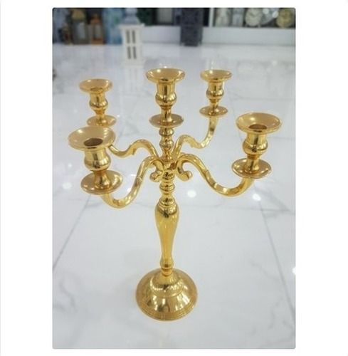 Gold 5 Arm Wedding Candelabra