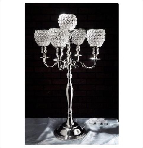 Polishing Crystal Ball Decorative Candelabra