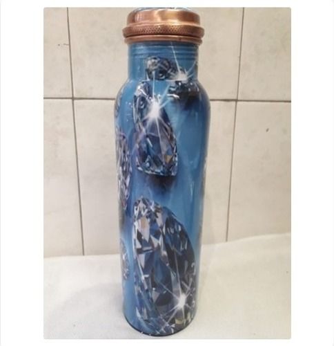 Diamond Printed Copper Bottle