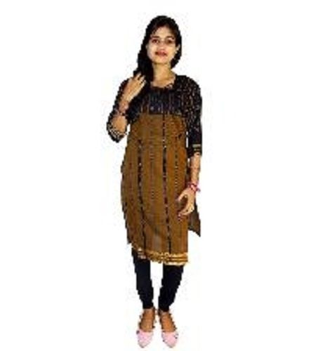 Various Colors Are Available Sambalpuri Green Cotton Kurti