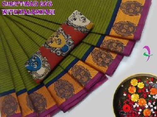 100% Pure Handloom Cotton Chettinad Handloom Saree With Blouse at Rs  800/piece in Chennai