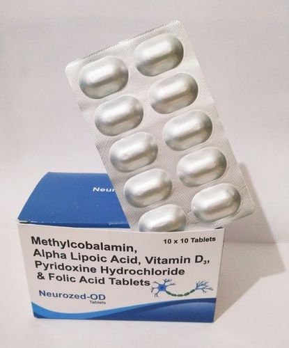Alpha Lipoic Acid 100mg + Folic Acid 1.5mg + Methylcobalamin 1500mcg + Vitamin D3 1000 Iu + Pyridoxine Hcl 3mg Tablet