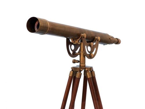 Floor Standing Antique Brass Anchor Master Telescope