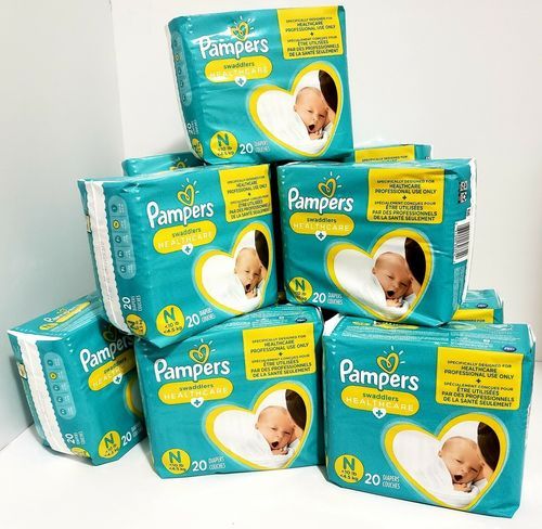 White Pampers Baby Dry Diapers