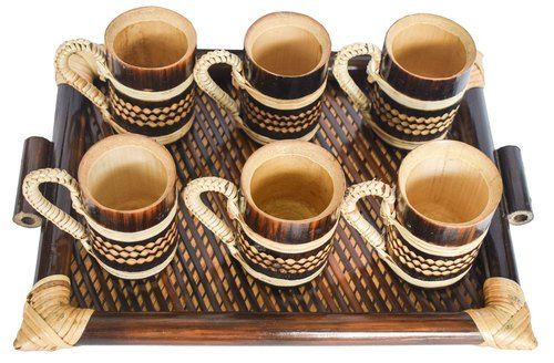 Designer Bamboo Cup Set