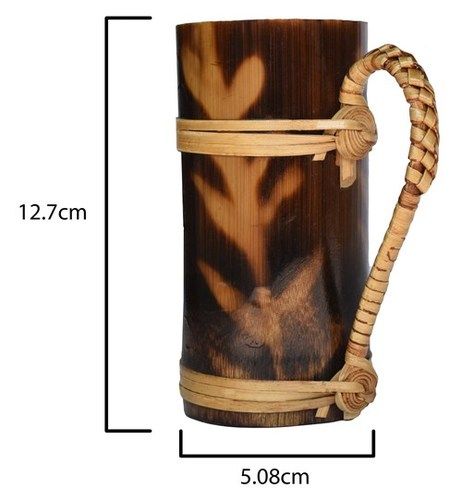 Glossy Handmade Natural Bamboo Wood Mug