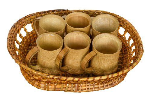 Natural Bamboo Tea Coffee Cup Set