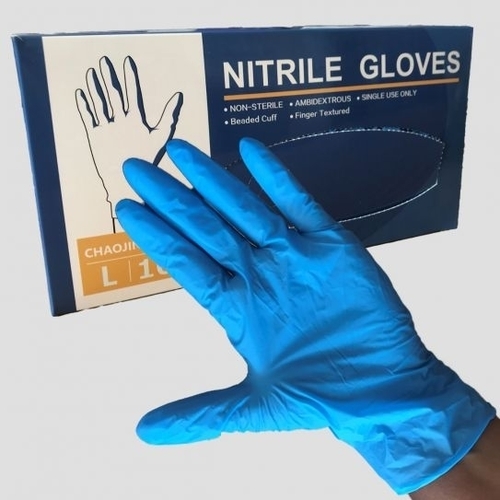 Blue Nitril Safety Disposable Gloves