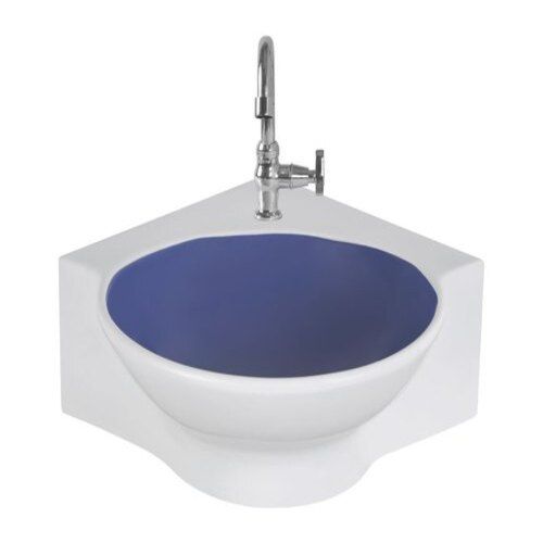 Blue And White Color Designer Table Top Wash Basin