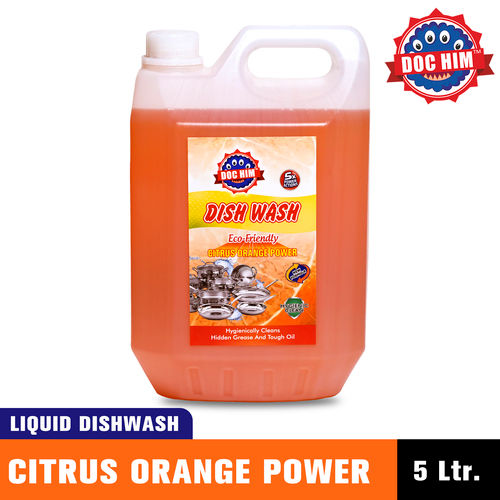 Dishwash Doc Him Orange Dish Wash Liquid 5 Ltr Can