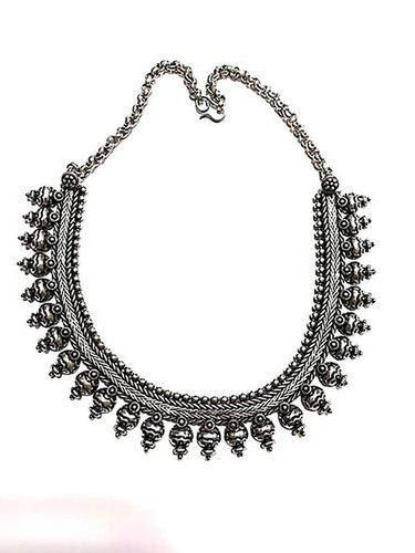 Oxidised Kolhapuri Necklace 16 - 18 Inch