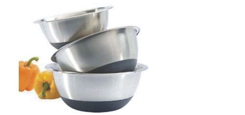 Silver Anti Skid Stainless Steel Deep Mixing Bowl