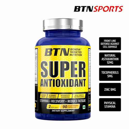 BTN Super Antioxidant Astaxanthin 12 Mg With Natural Tocopherols And Zinc Capsules