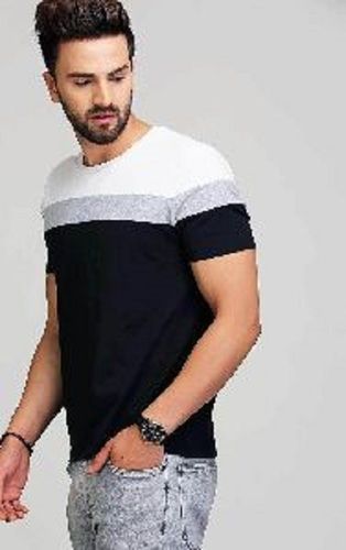 Mens Half Sleeve T Shirts - Cotton Blend, Available in Sizes L, M, S | Excellent Finish, Wrinkle Free, Ideal for Gifting, Low Rates, Plain Pattern, O-Neck Collar