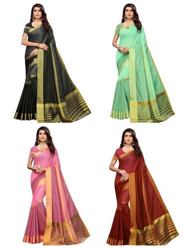 Multi Color Printed Cotton Silk Saree