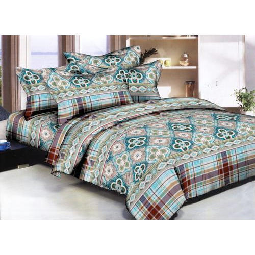 Washable Printed Silk Bed Sheet Set