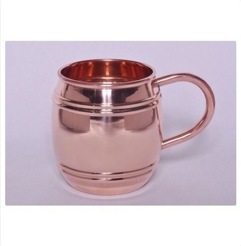 Metal Silver Colour Barrel Design Copper Mug