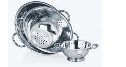 Silver Stainless Steel Deep Colander (Mango)