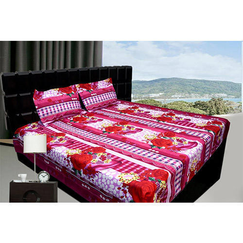 Multicoor Anti Wrinkle Printed Polycotton Bed Sheet