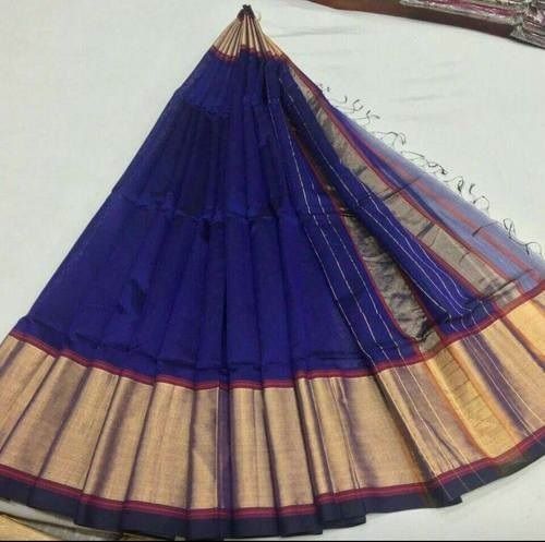 Blue Maheshwari Silk Cotton Sarees