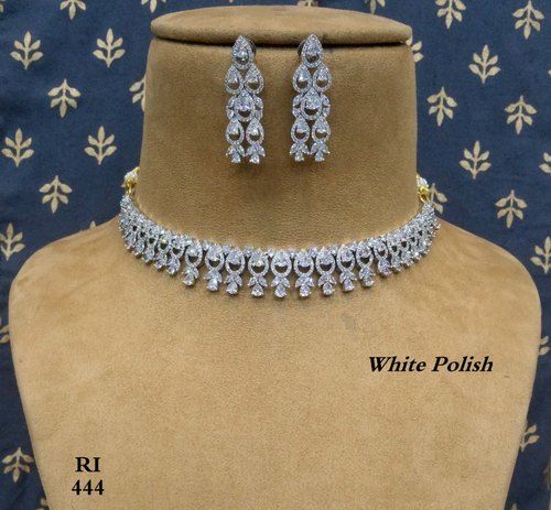 Buy Celebrity Party Wear AD Diamond Necklace Set SD0623 Online on Whatsapp  +919619659727 / ArtistryC in 2023