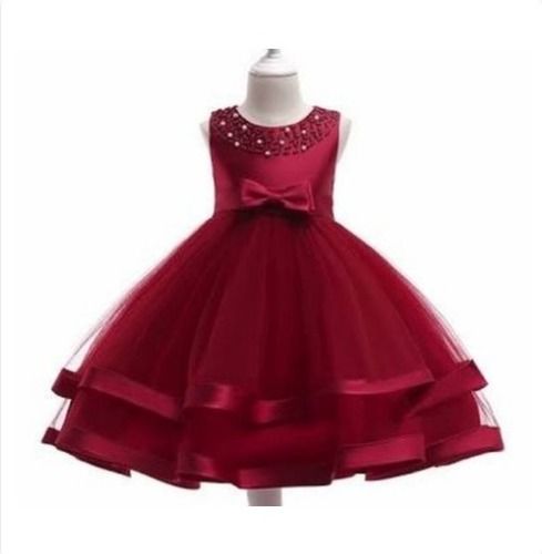 Fancy Red Party Wear Baby Dress