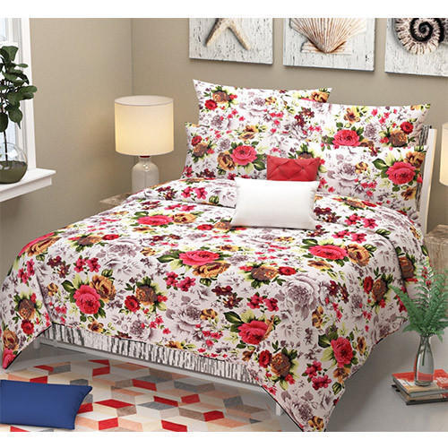 Multicoor Floral Printed Polycotton Bed Sheet