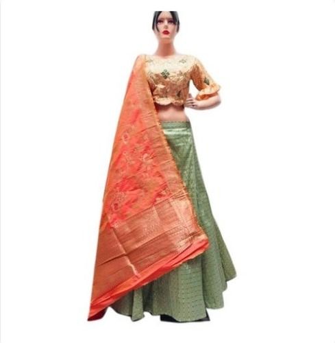 Ladies Party Wear Banarasi Silk Lehenga Choli