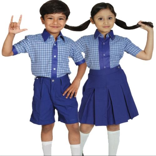 Anti Wrinkle Navy Blue School Uniform