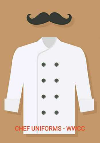 White Chef Coat Uniform Collar Type: Round Collar