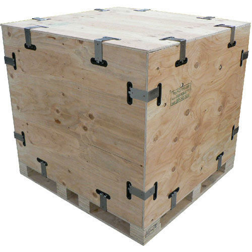 Wood Heavy Duty Large Stackable Foldable Collapsible Pallet Boxes