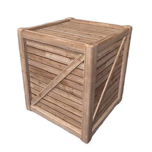 Wooden Packaging Boxes - Customizable Size, Natural Color, Termite Resistant, 4 Way Entry Design, Durable Hardwood Construction