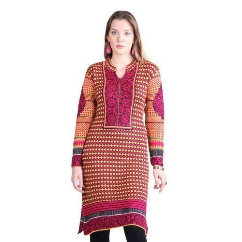 Mulicolor Printed Ladies Woolen Kurti