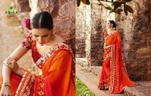 Women Heavy Embroidery Saree