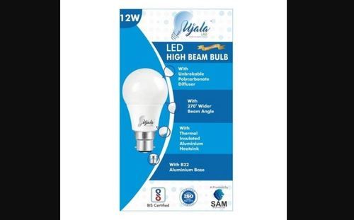  12W LED एल्युमिनियम बेस हाई बीम बल्ब बॉडी मटेरियल: एल्युमिनियम 