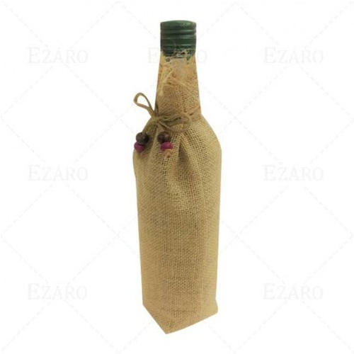 Brown Jute Single Bottle Bag (Ee 518)