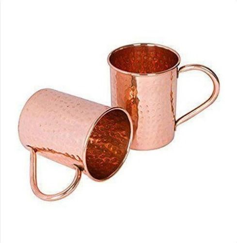 Metal Hammered Copper Mug Set