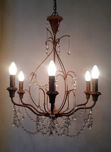 Iron Hanging Chandelier With 6 Head Lights