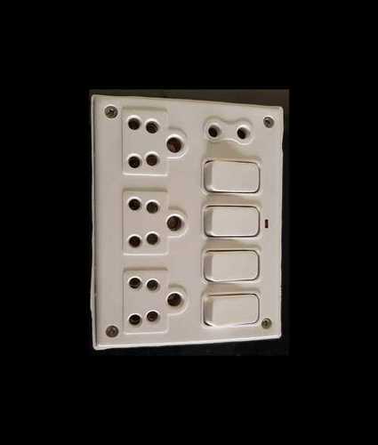 White 6 Amp Electrical Switch Box