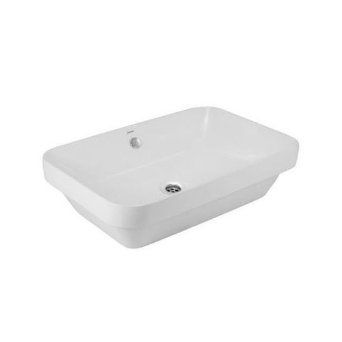 D Arc White Ceramic Based Counter Top Wash Basin