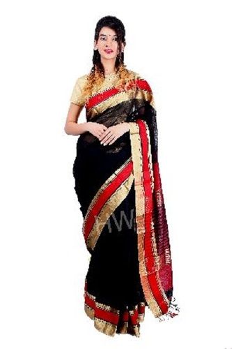 Various Colors  Are Available Maheshwari Zari Border Sarees