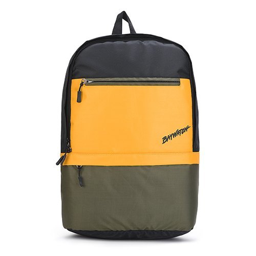 Multicolor Yellow & Gray Baywatch Backpack Bag