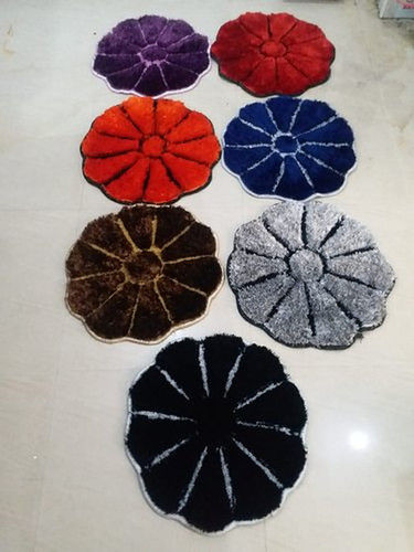 5-6 Colors. Flower Design Polyester Door Mat