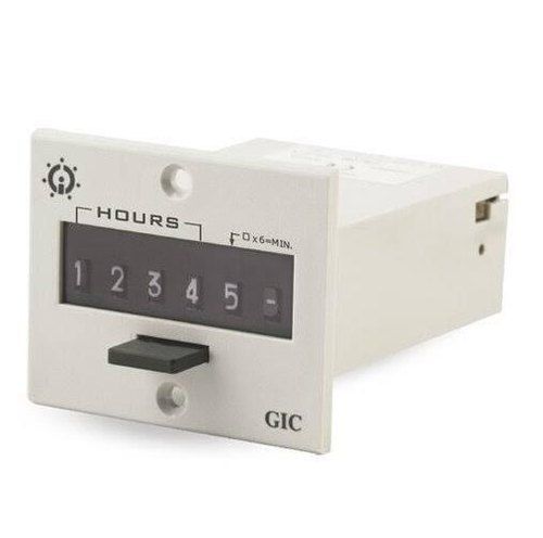 Black Gic Non Resettable Hour Meter 35A21A-385 240 Vac