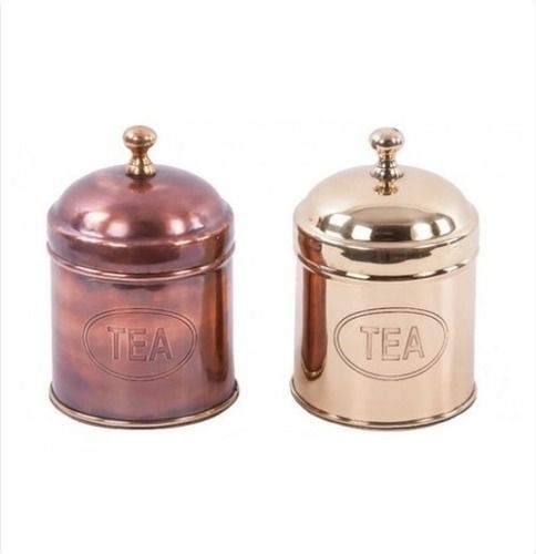 Bronz Plain Tea And Coffee Caddy